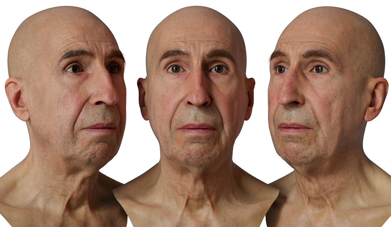 Male 3d head scan download